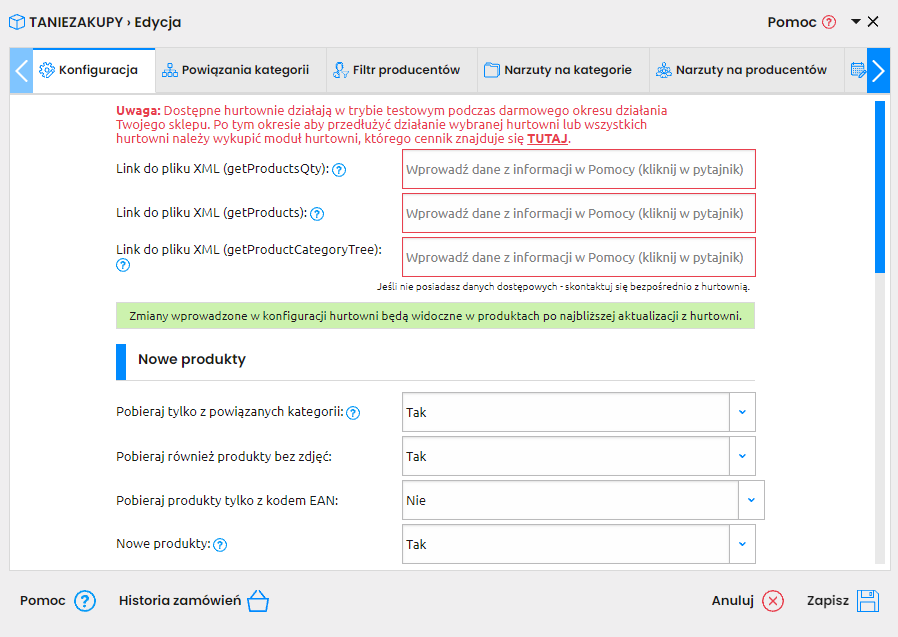 Integracja Tanie-Zakupy i Sky-Shop