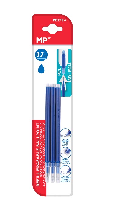 Radierbare Stiftminen 3 Stk. (Blau) 0,7 mm