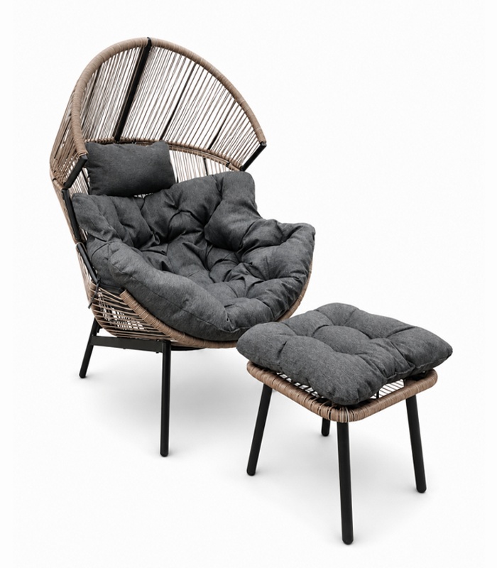 Moderner Garten Cocoon Stuhl – Eleganz und Komfort in Einzelsitzer-Ausführung