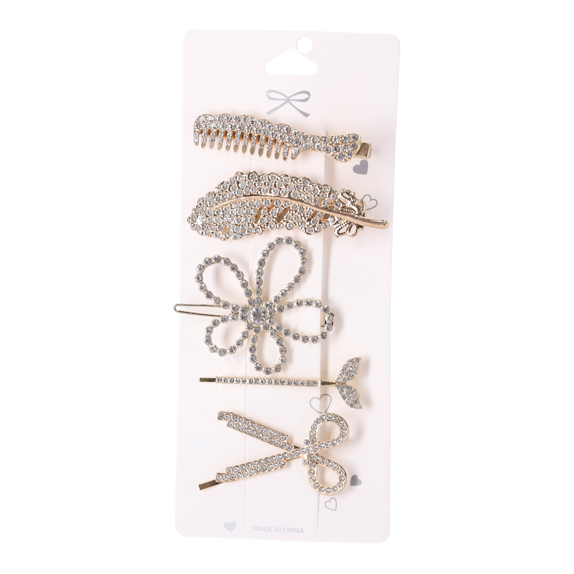 Set Haarspangen - 5 Stk. (Gold)