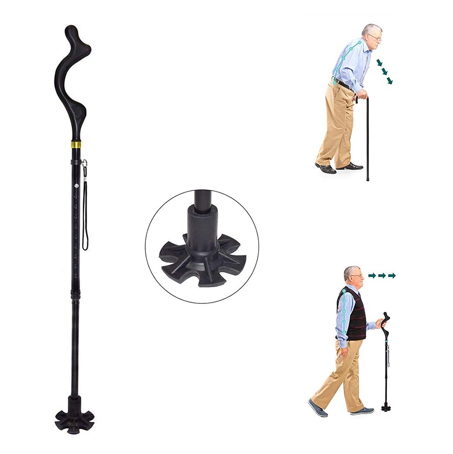 Eleganter orthopädischer faltbarer Gehstock