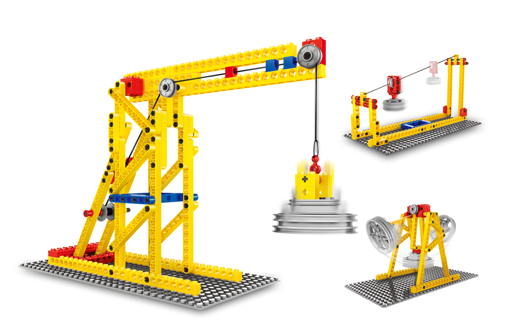 Kran aus Bausteinen 3 in 1