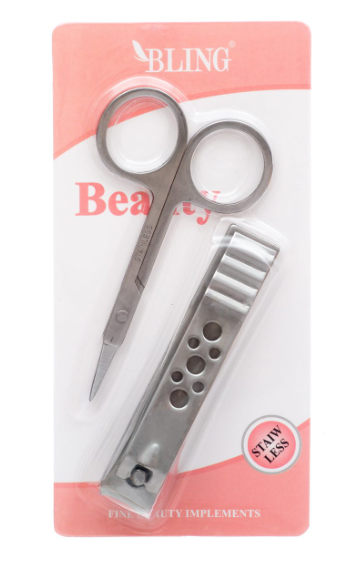 Nagelknipser-Set: Schere und Knipser BLING