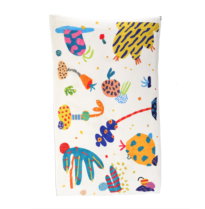 Teppich, Baby-Krabbelmatte, 140 x 80 cm, beige