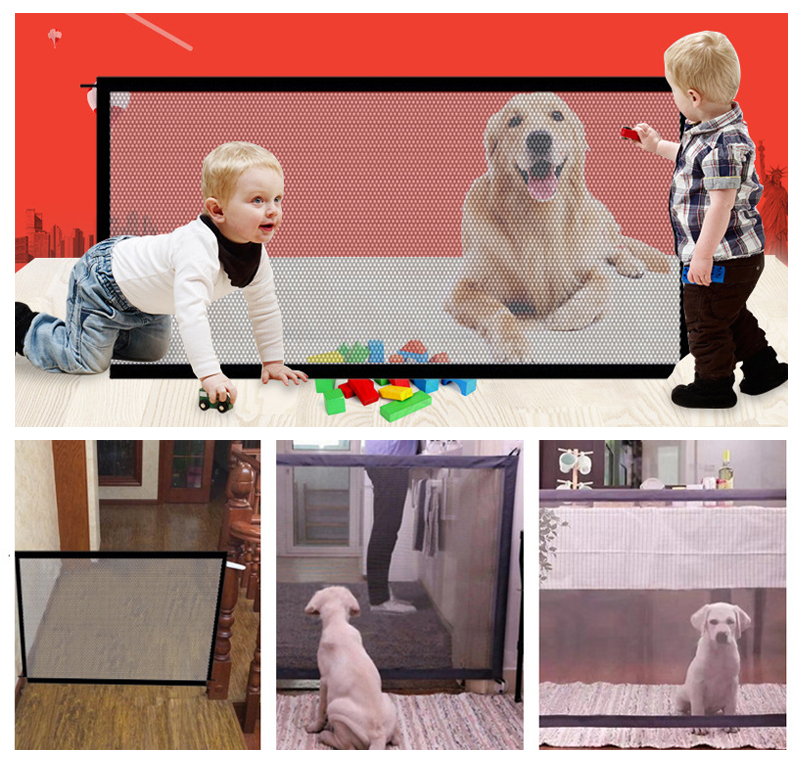 Sicherheitsgitter / Türabtrennung für Katze Hund (Breite 183 x 75 cm)
