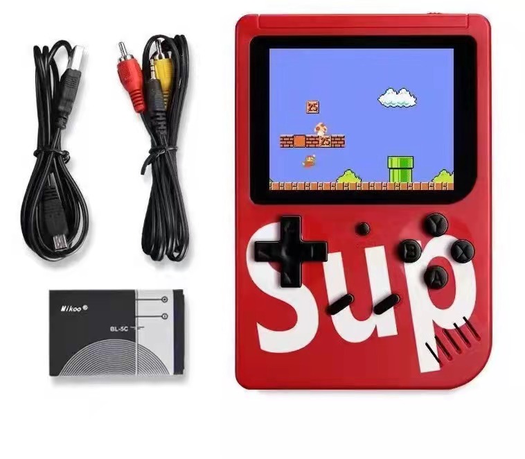 Mini-Handheld-Konsole SUP 400 Spiele - rot (für einen Spieler)