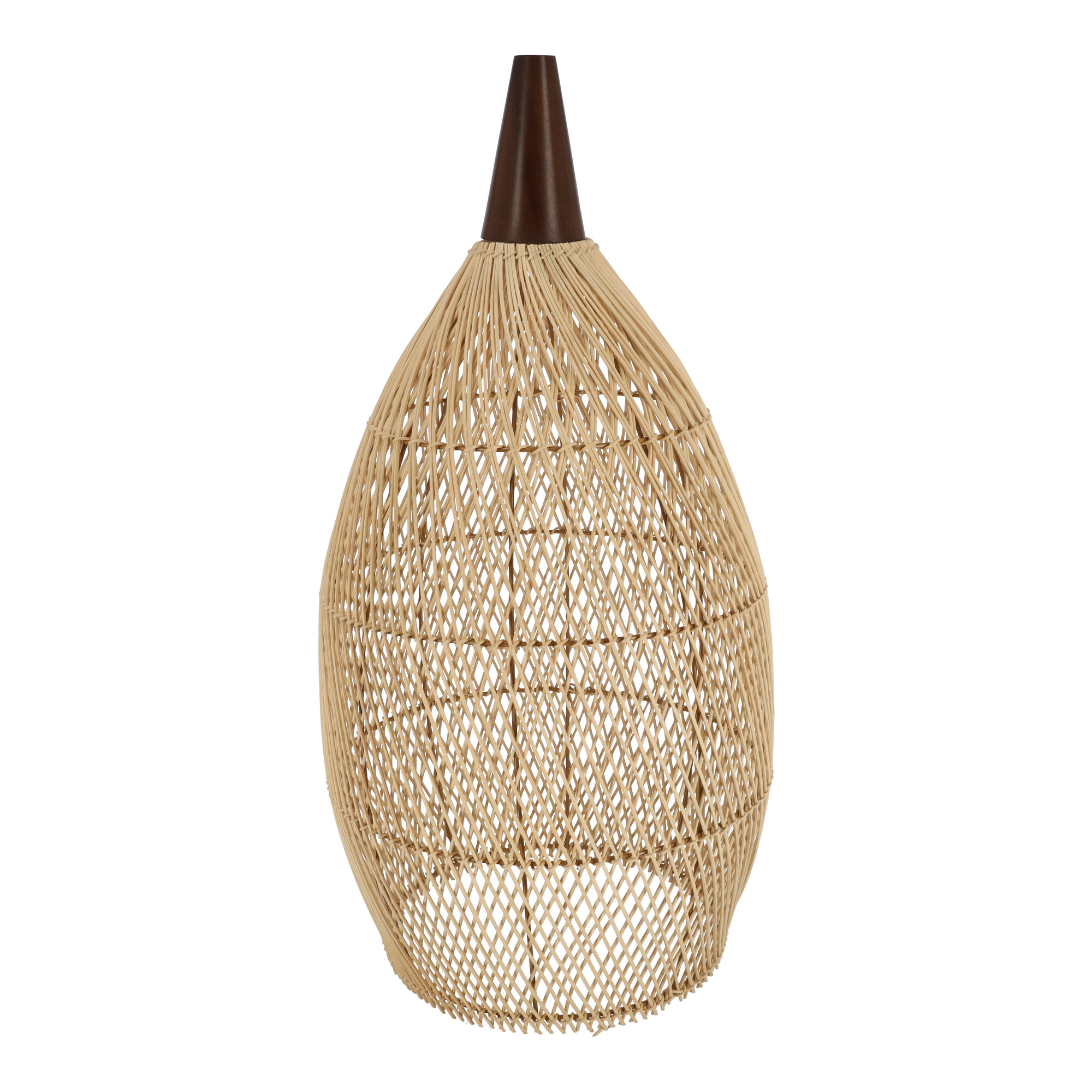 Rustikale Rattan-Hängeleuchte - 35 cm (Naturfarbe)