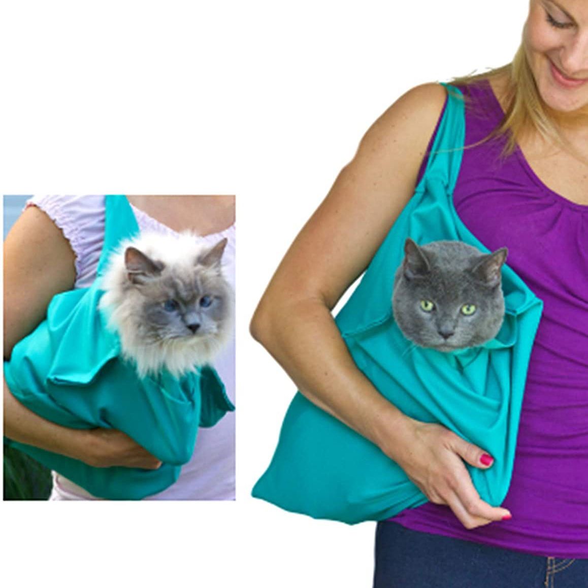 Tasche zum Tragen von Hund, Katze / Träger - schwarz