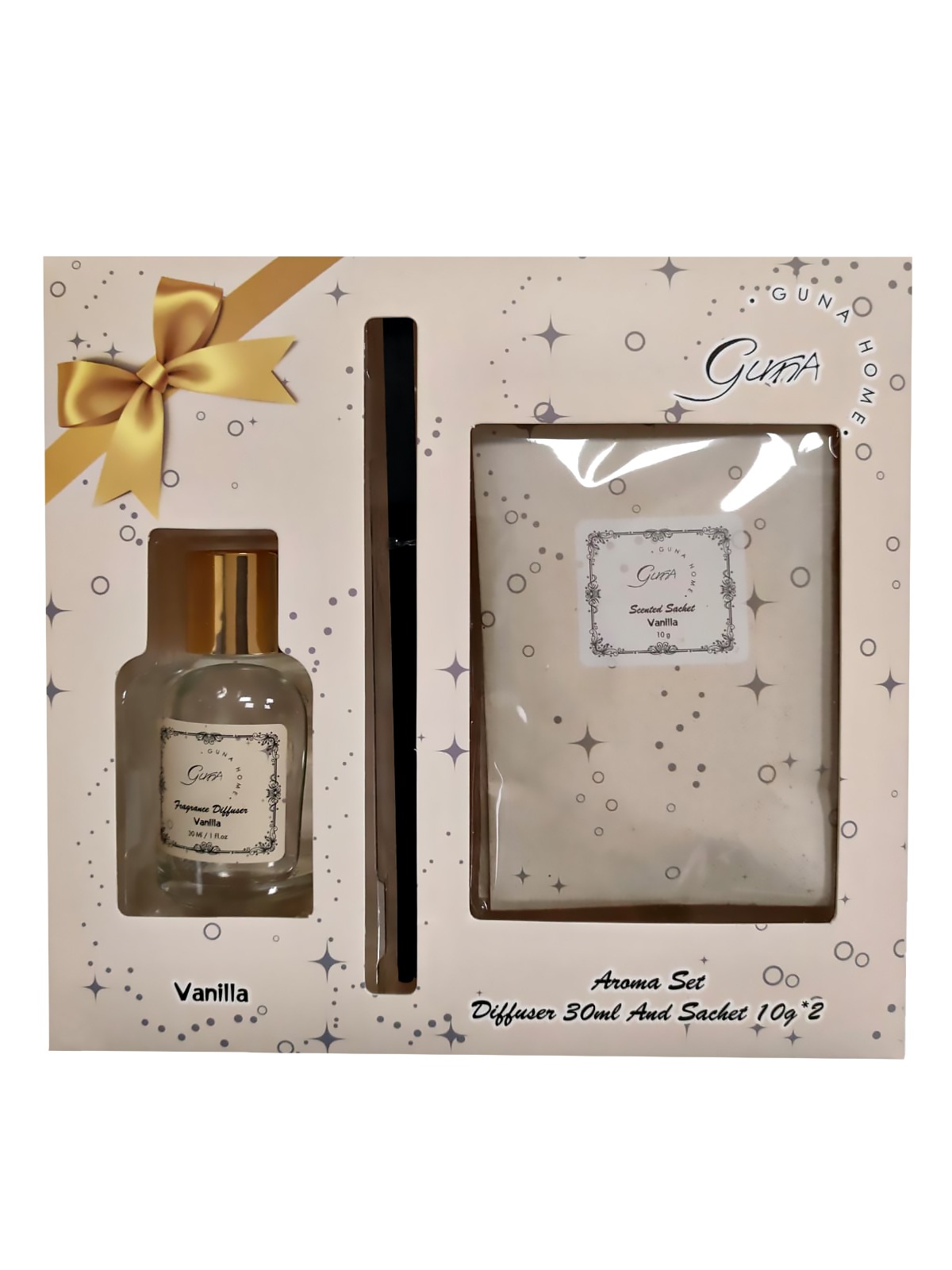 Ein Set Duftdiffusoren 30 ml + Sachet Guna Home - Vanille