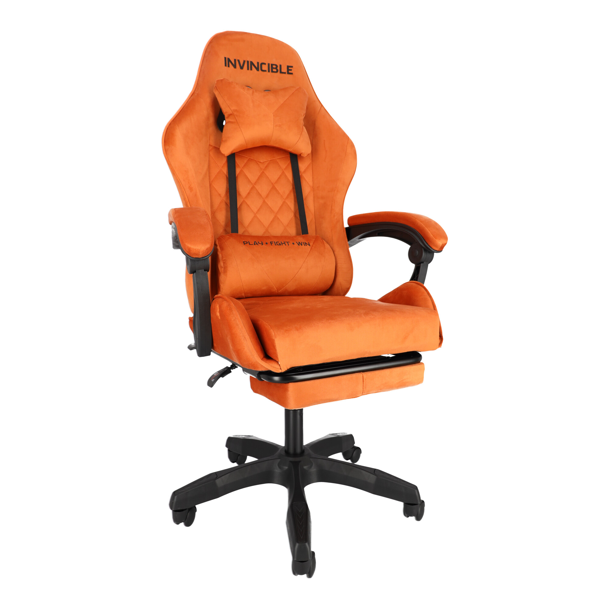 Gaming-Stuhl Braun Drehbar Bürostuhl mit Fußstütze