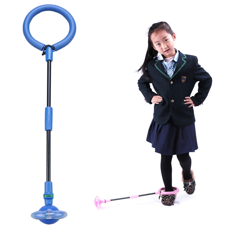Hula Hoop Springseil für Bein, faltbar für Kinder mit LED-Lichtern - blau