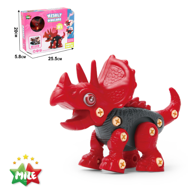 DIY-Bausatz zum Zusammenbauen - Fröhlicher Triceratops