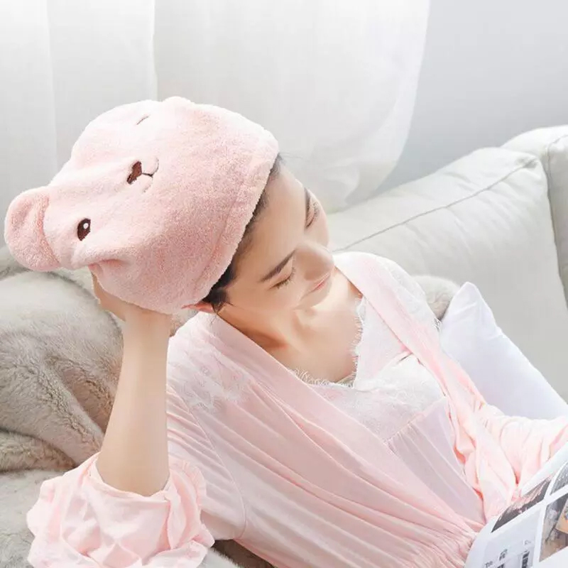 Schnelltrocknendes Haarhandtuch 4in1 - pink