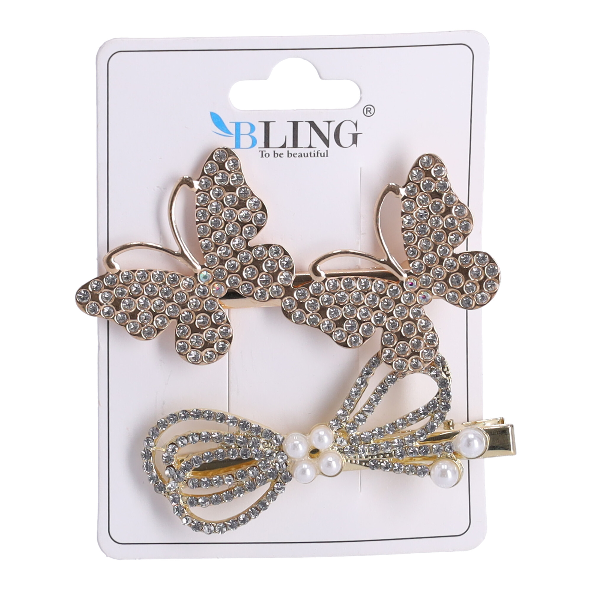 Haarnadeln, Haarnadeln BLING 2 Stk. - gold, Typ VI