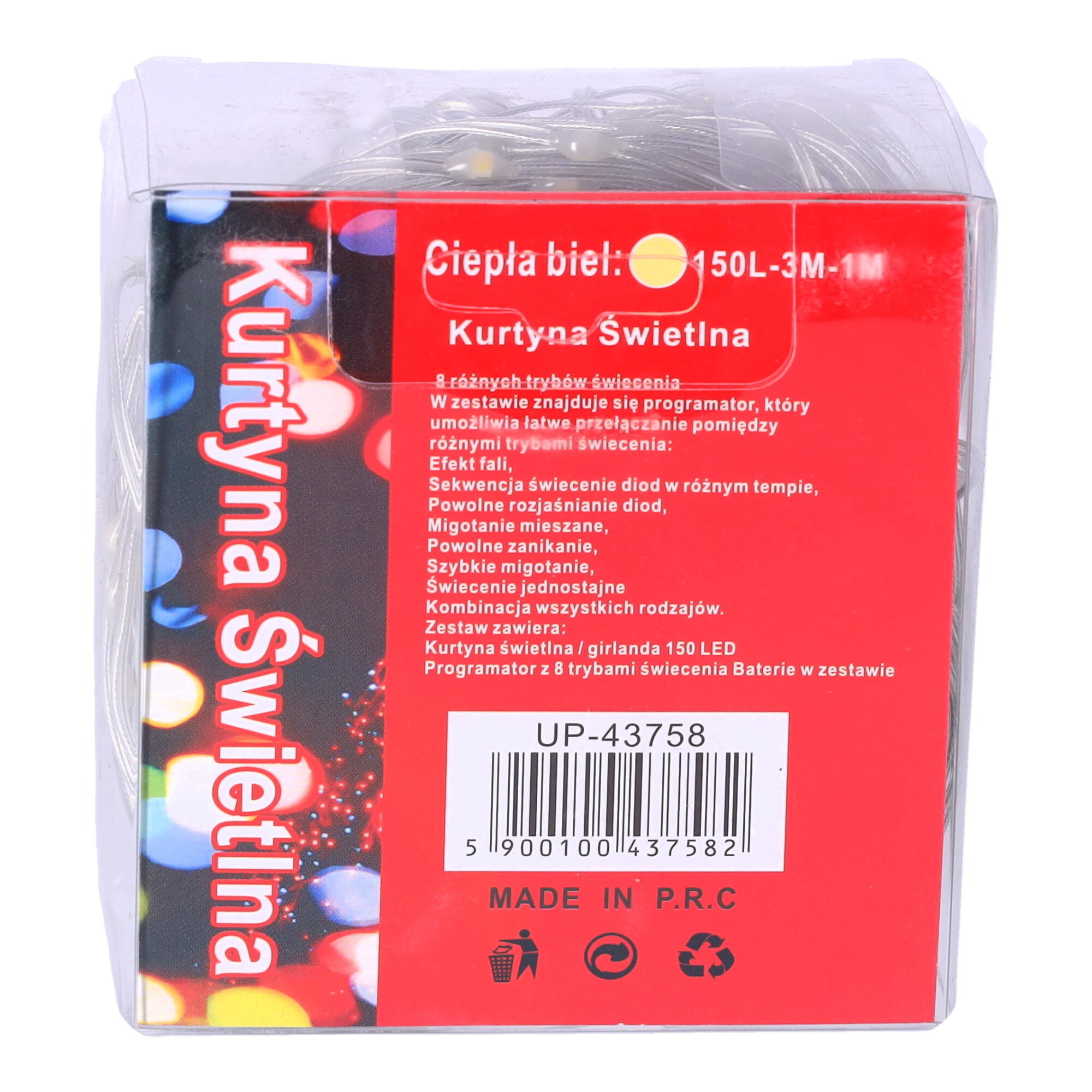 3M USB betriebener Lichtervorhang - warmweiß