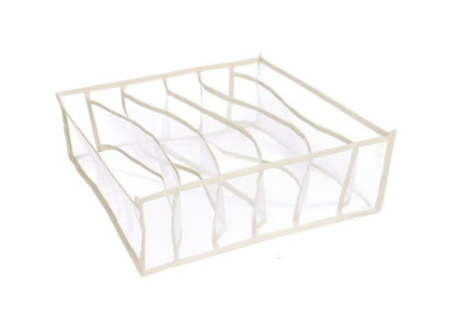 Kleiderschrank-Organizer 6 Fächer für Unterwäsche – weiß