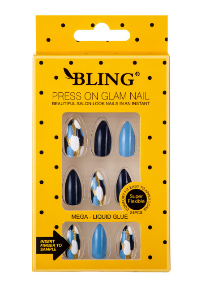 Künstliche Nägel, Tipsy BLING - Glamour, Typ VI