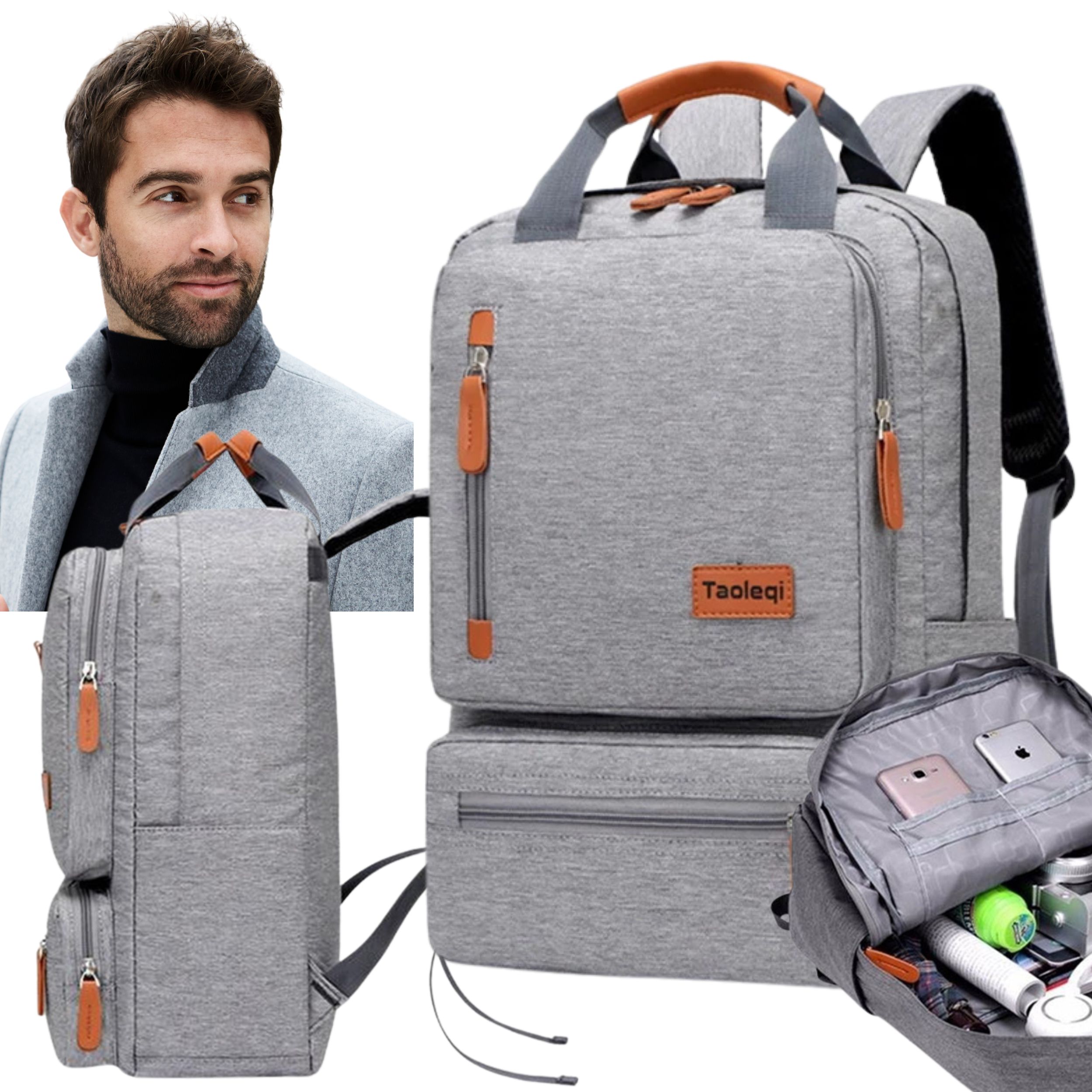 Schulrucksack, Schüler - hellgrau