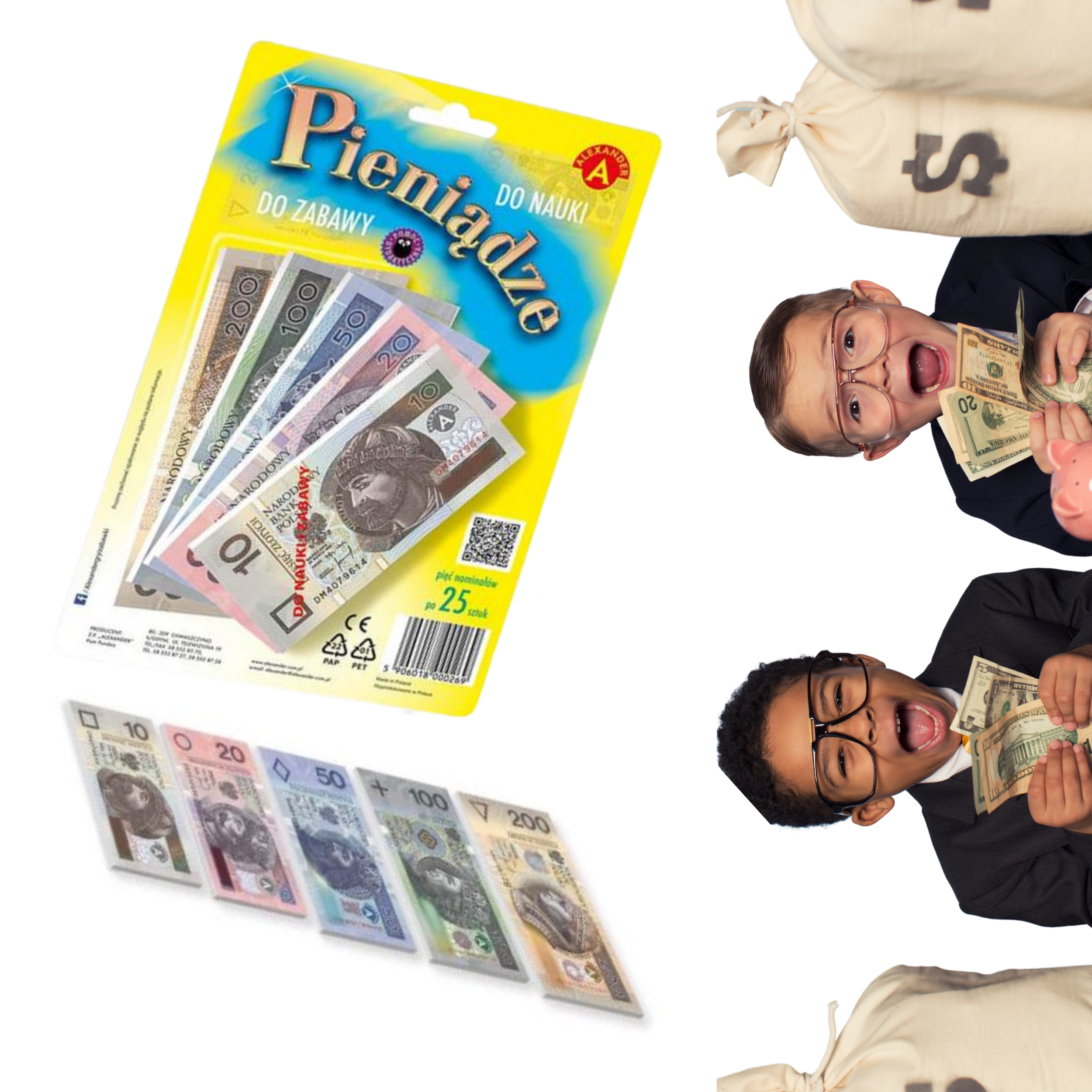Geld zum Lernen und Spielen Alexander