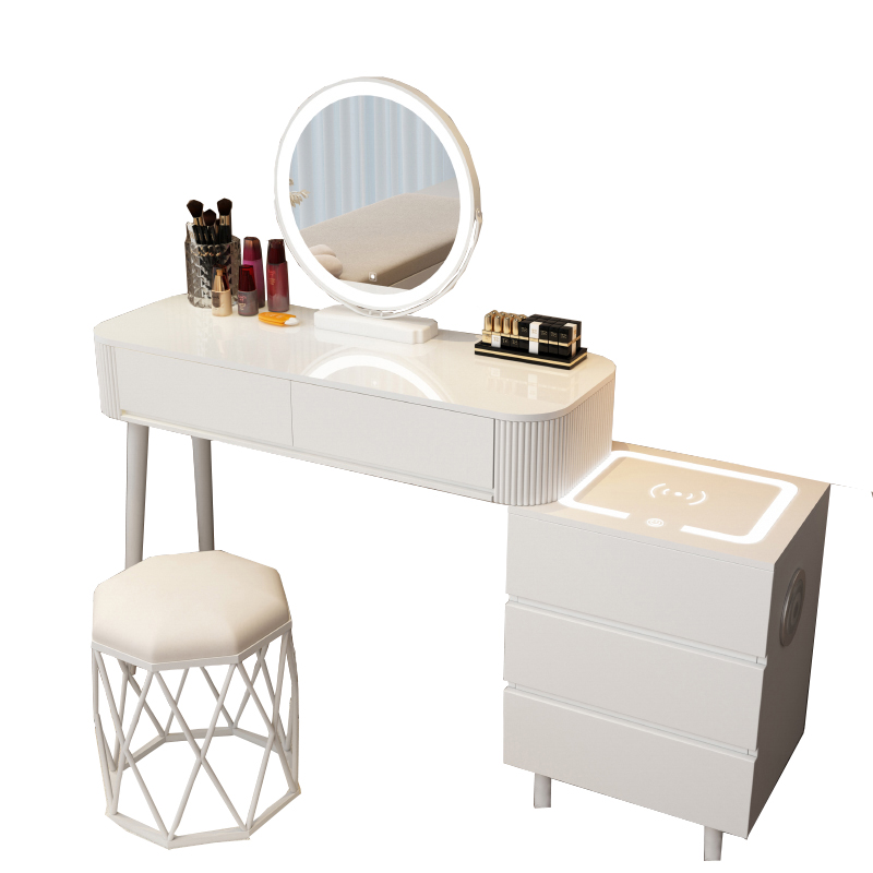 LED Schminktisch Eliza – Weiß – 100 cm Tischplatte