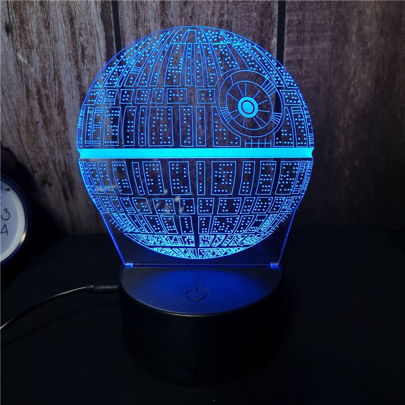 3D LED night lamp "Star Wars - Death Hologram + pilot