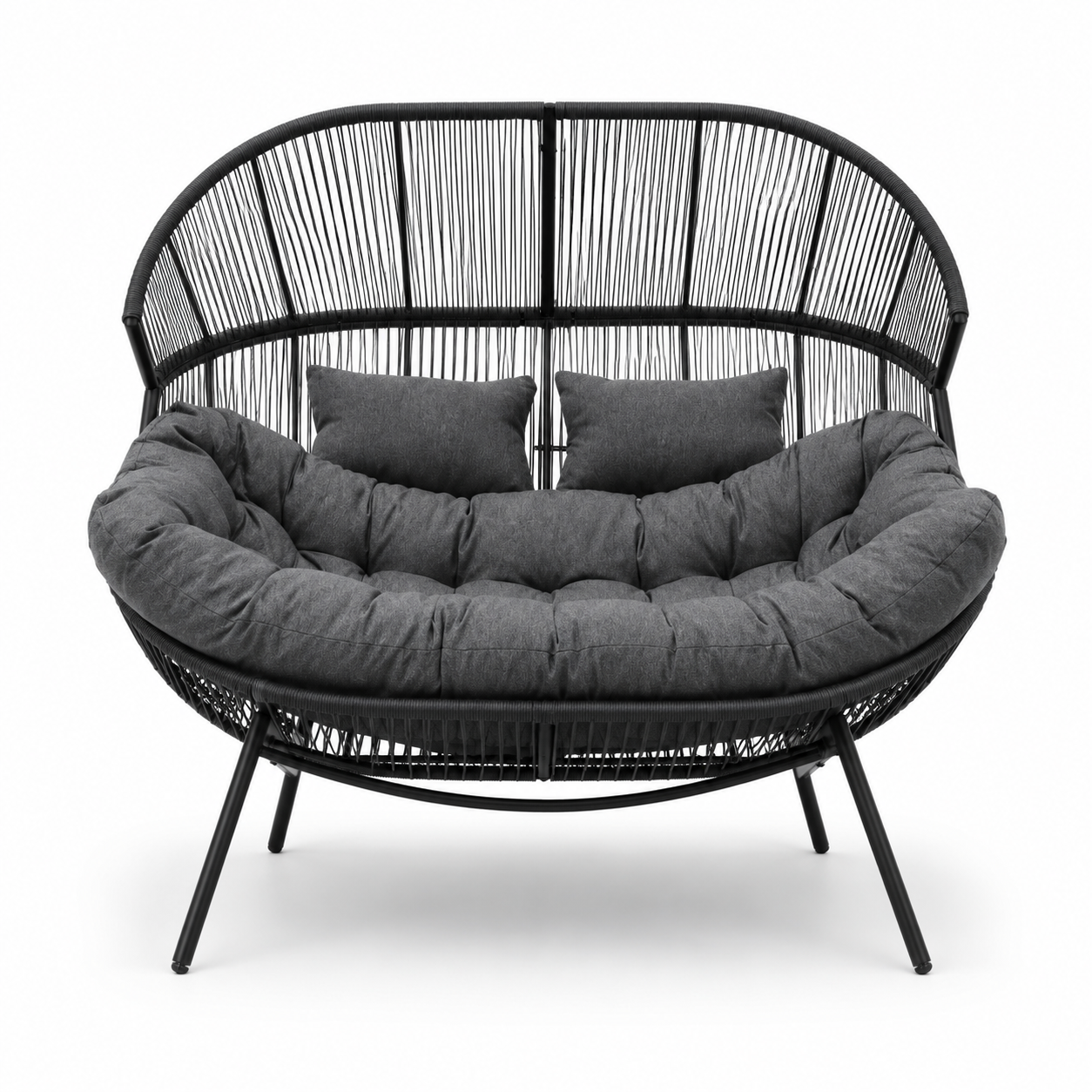 Modernes Gartensofa / Doppel-Cuddle-Cocoon-Stuhl – Eleganz und Komfort in Ihrem Garten