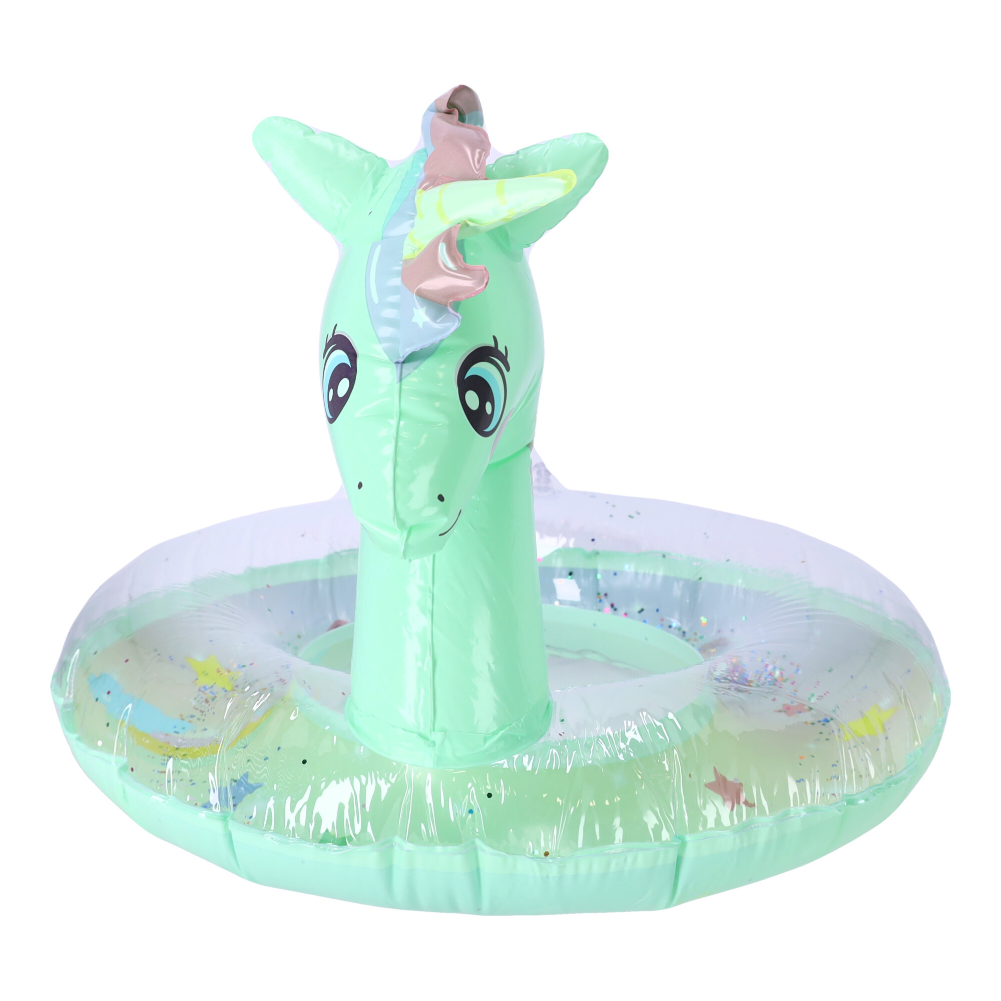 Kinder aufblasbarer Schwimmreifen 70 cm - Einhorn, grün