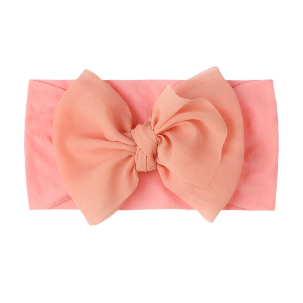Baby-Stirnband mit Schleife - rosa, breit