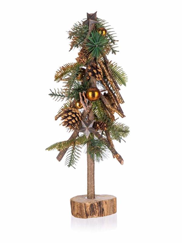 Weihnachtsbaum 40cm, grün und rot