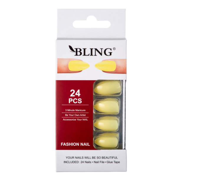 Künstliche Nägel, Tipsy BLING Fashion Nail - gelb