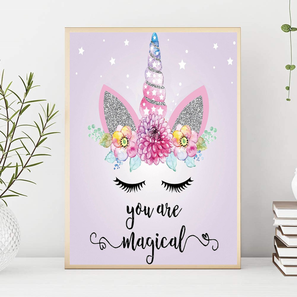 Diamantstickerei / 5D Bild / Diamantmosaik / Diamantmalerei - Du bist magisch, Größe 40x50 cm