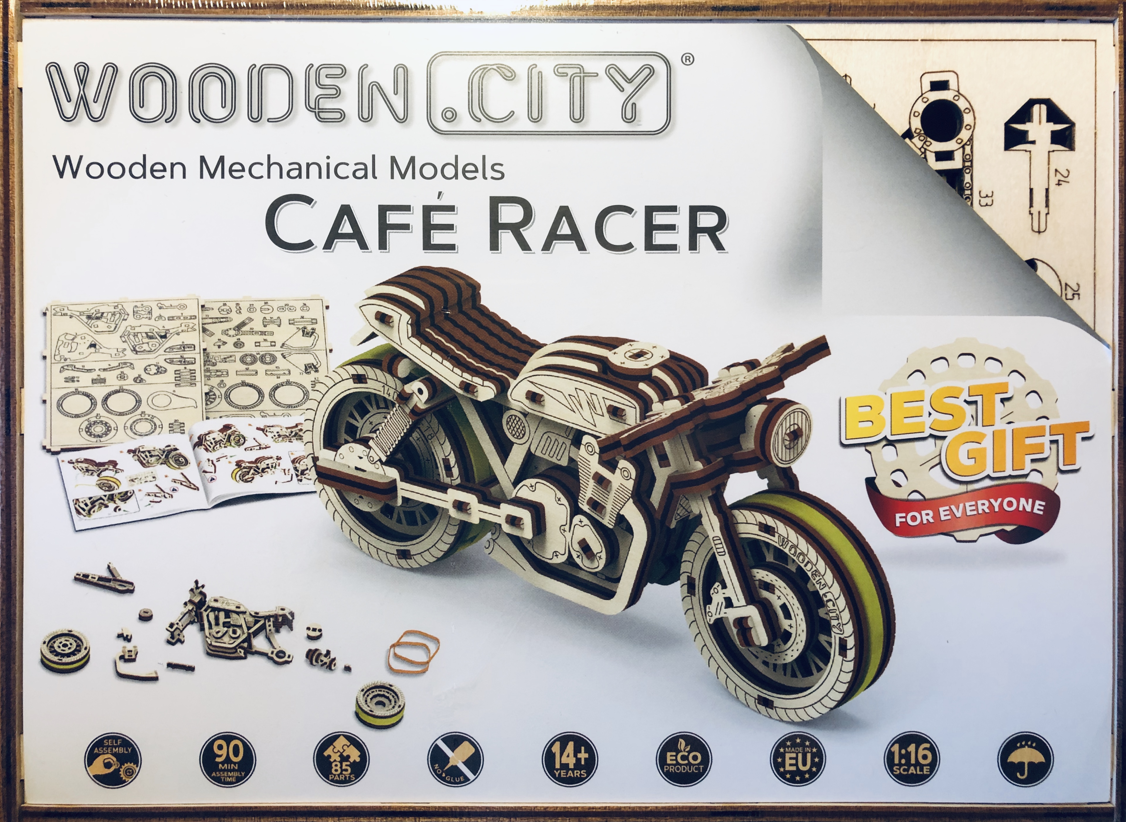 Holzpuzzle 3D - Cafe Racer Motorrad