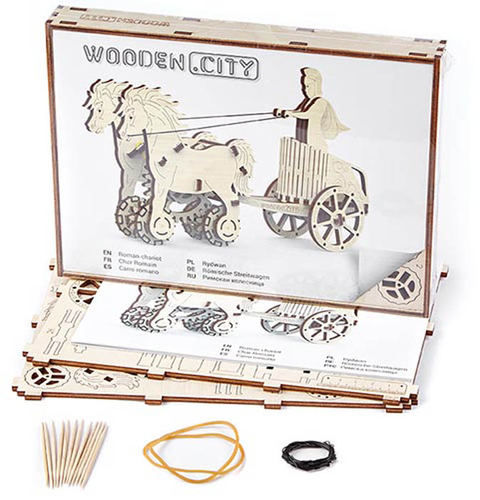 Holz 3D Puzzle - Römischer Streitwagen