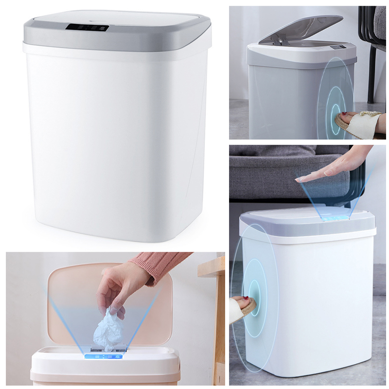 Automatischer Mülleimer mit intelligentem Sensor 16l - weiß / Batterie