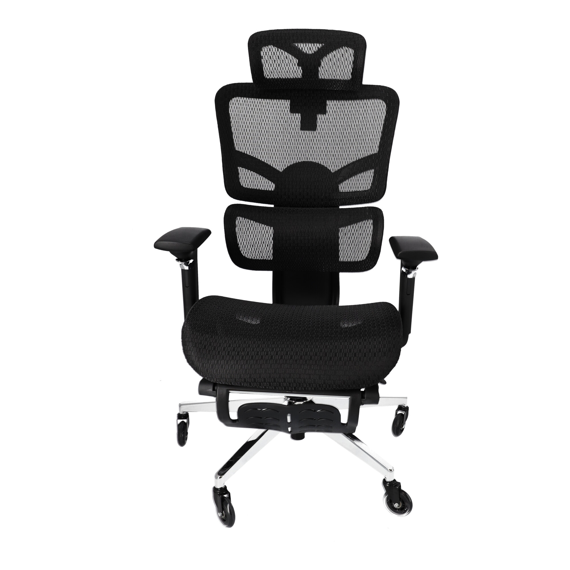 Ergonomischer verstellbarer Mesh-Bürostuhl - Schwarz