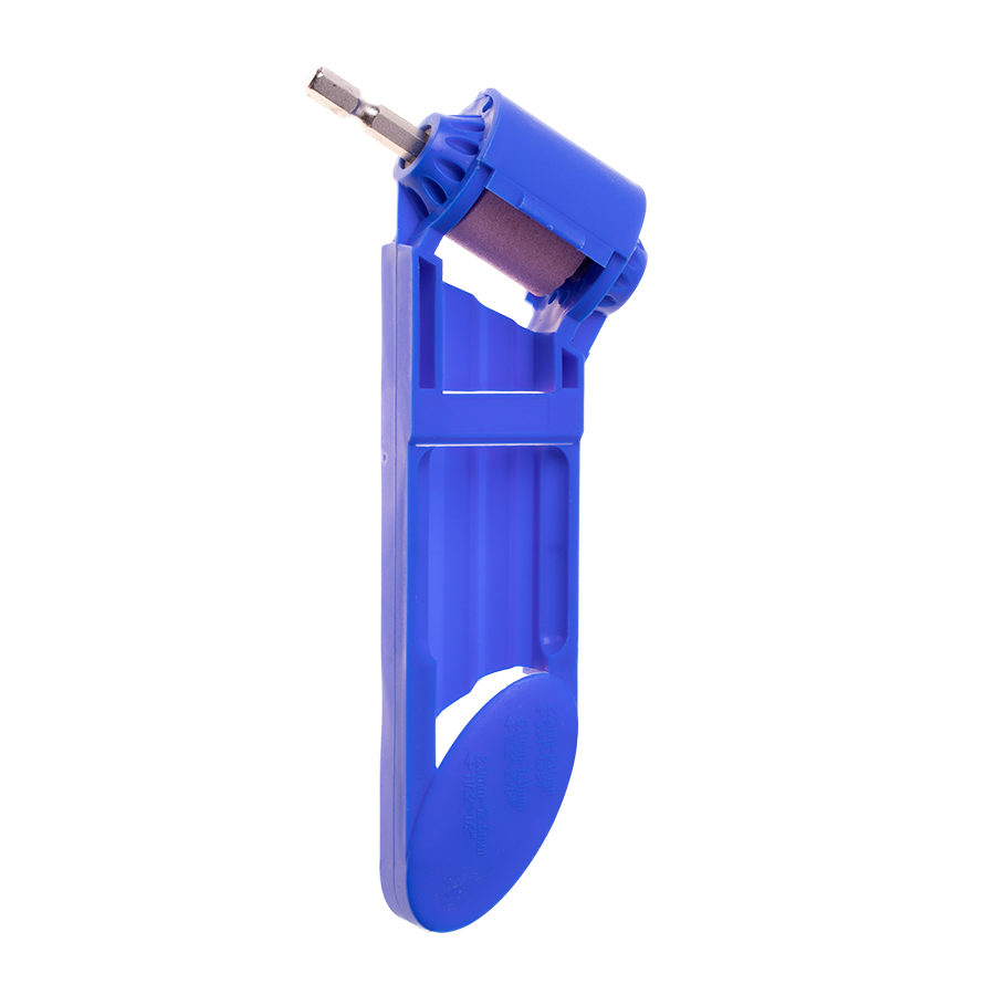 Tragbarer Bohrerschärfer - blau