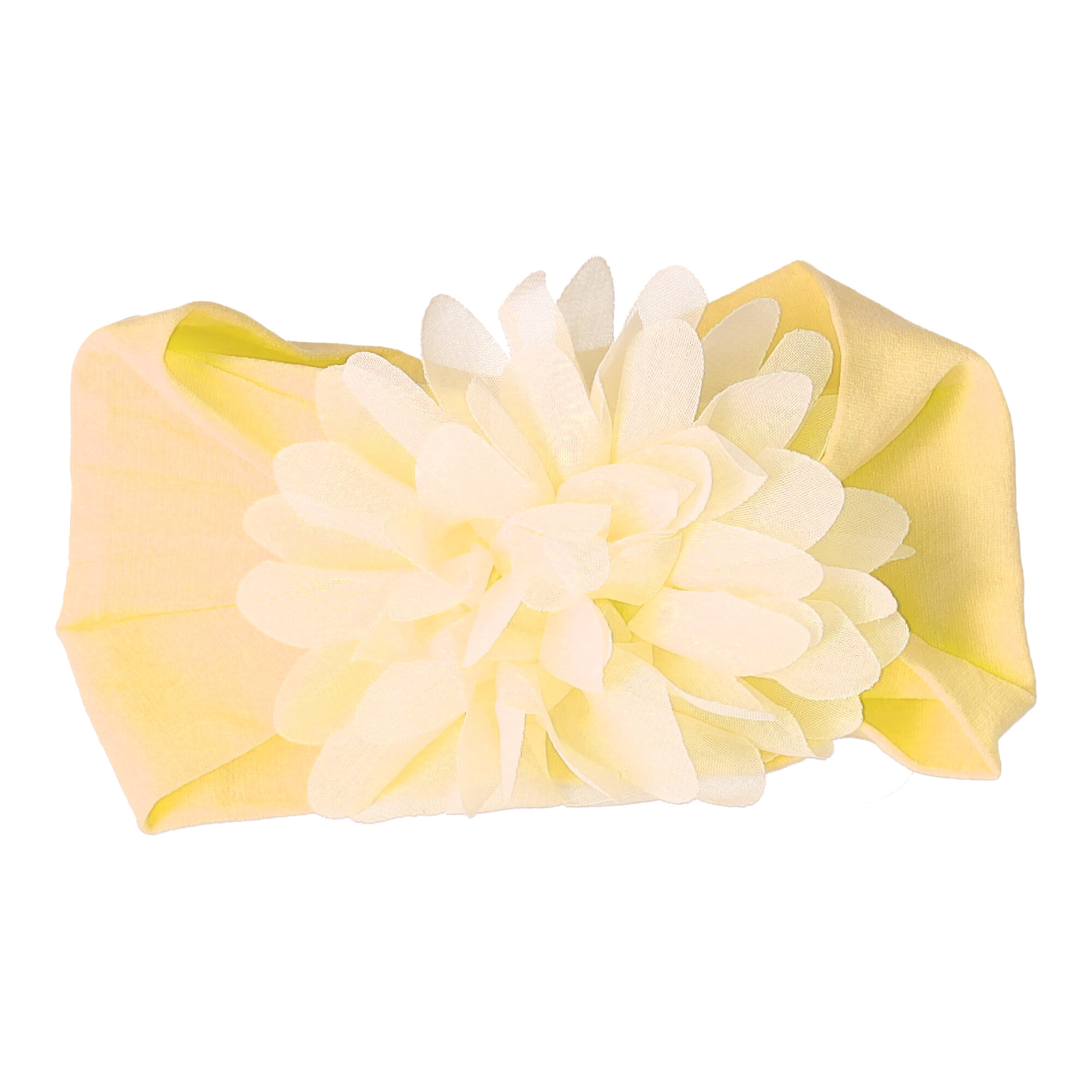 Baby-Stirnband mit Blume - ecru, breit