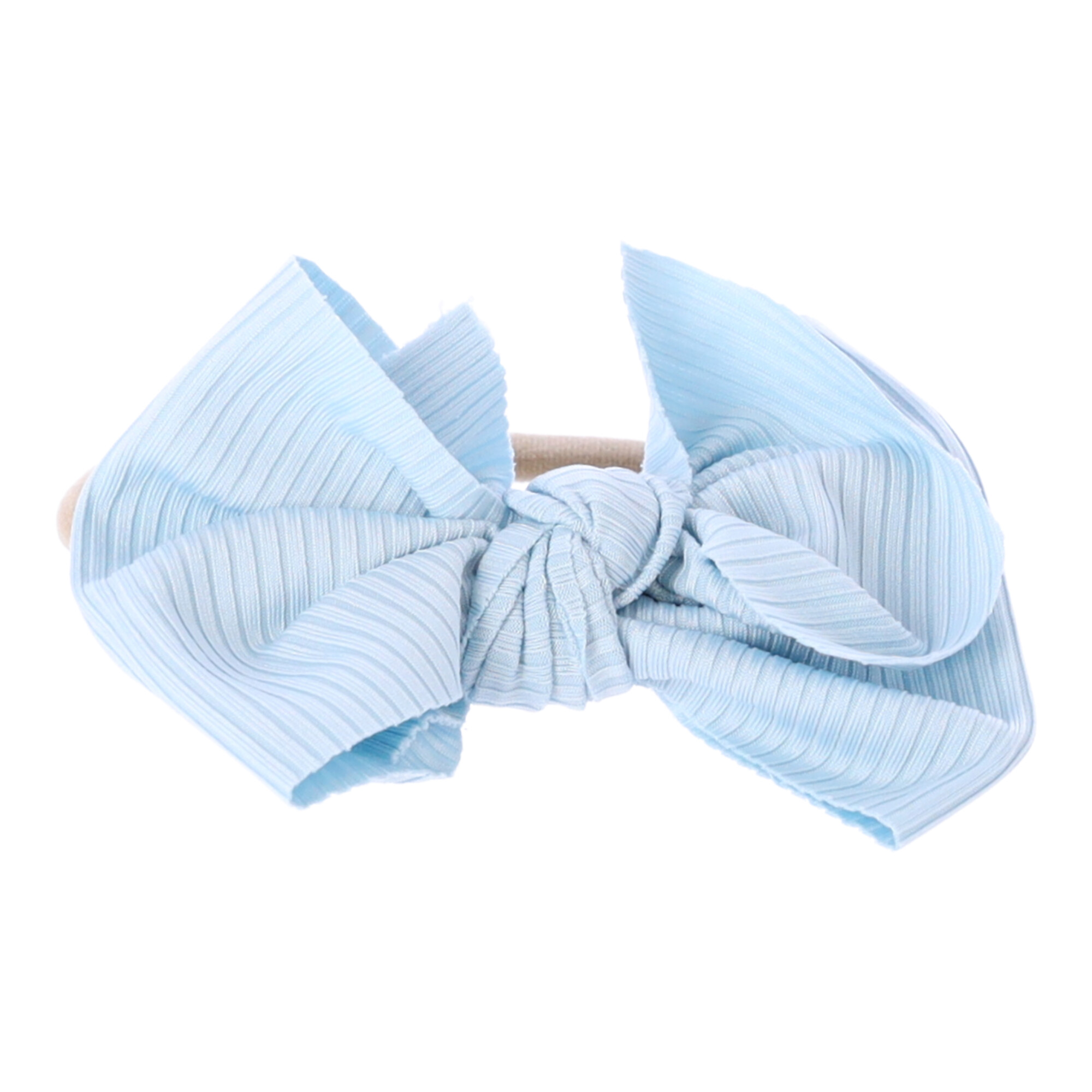 Baby-Stirnband mit Schleife - blau