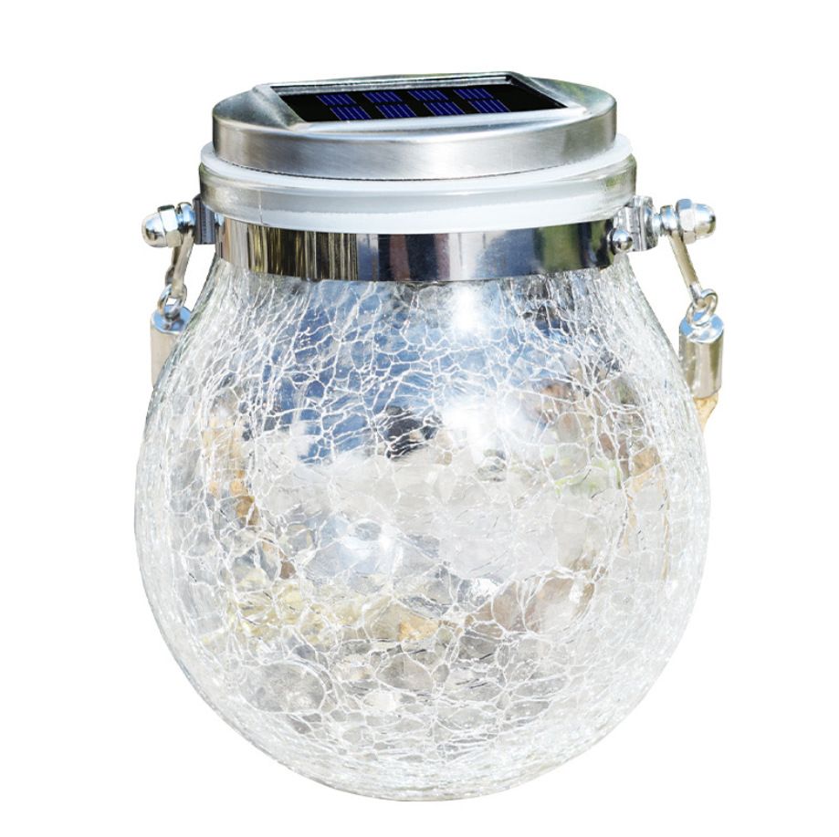 Solar garden lantern / Hanging solar LED lamp - size L, white light