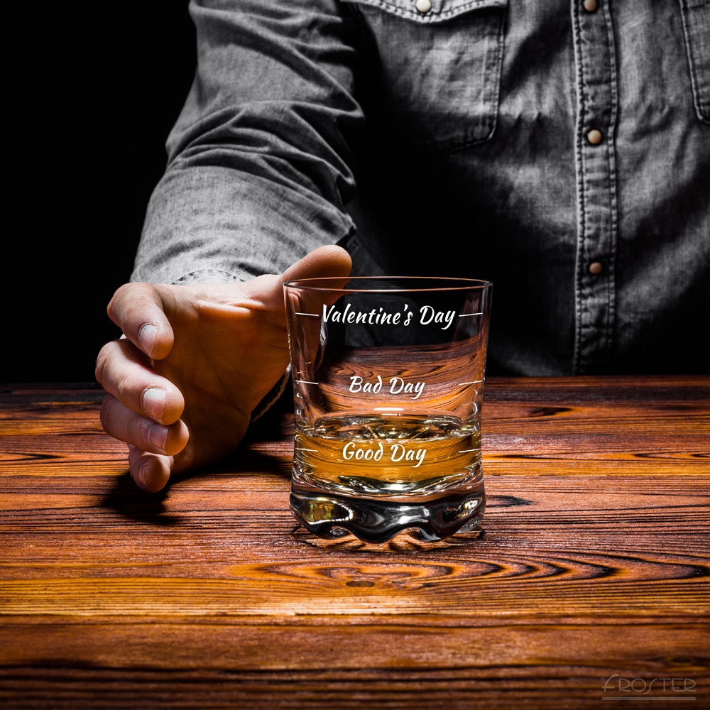 Valentinstag Whiskyglas