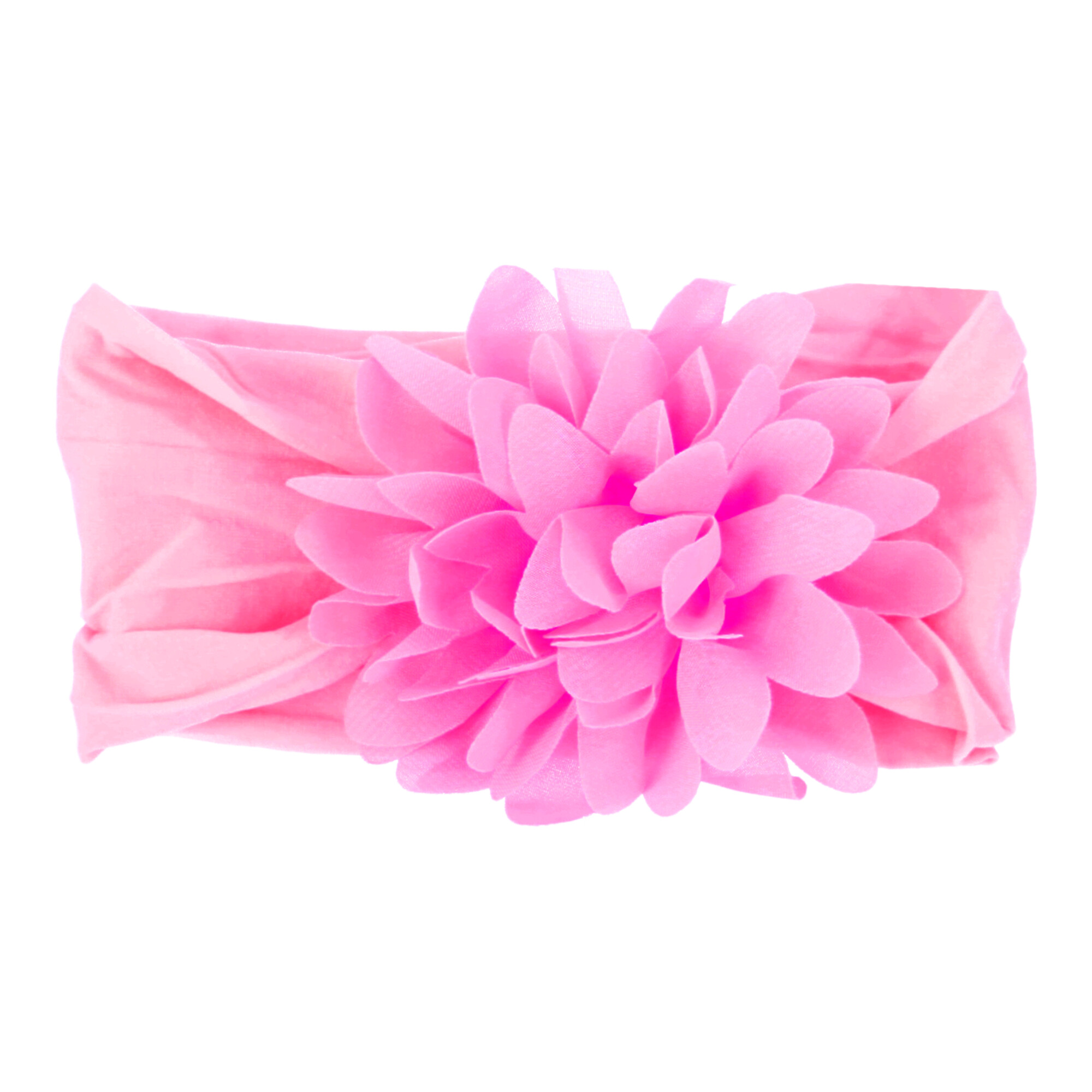 Baby-Stirnband mit Blume - rosa, breit