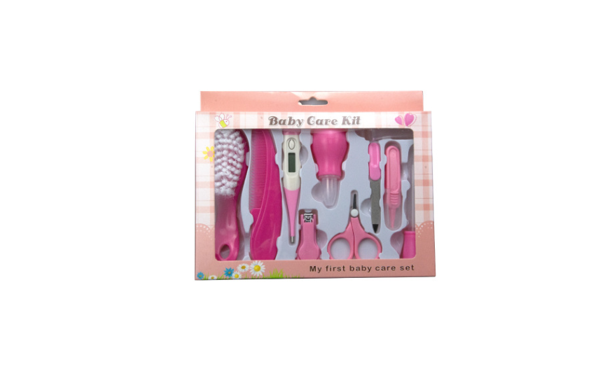 Baby- und Babypflegeset 10 Elemente - rosa