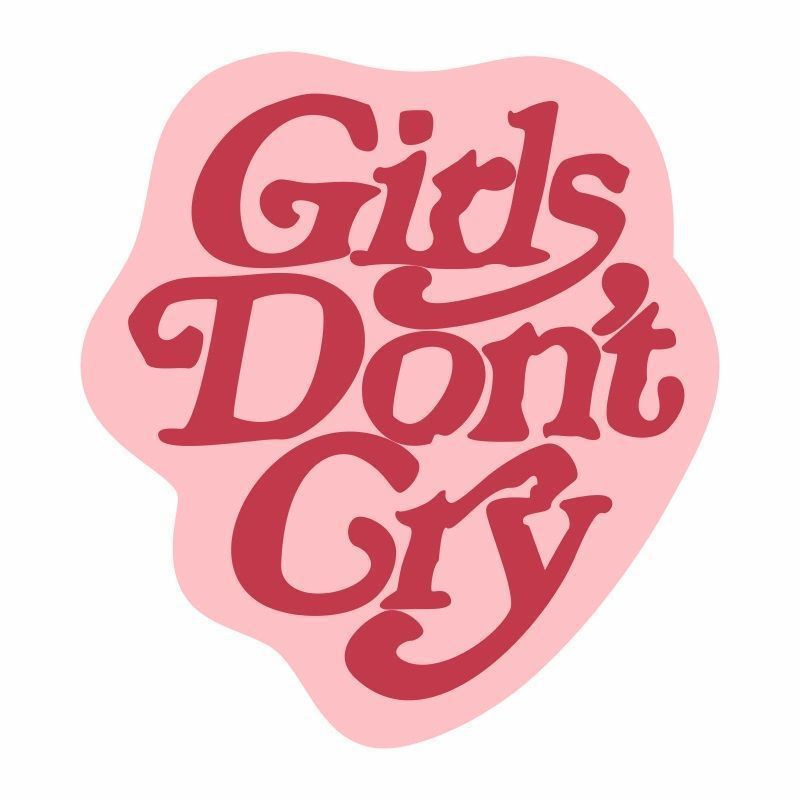 Dekorativer weicher Teppich „Girl's don't cry“ 120x120 cm - rosa.