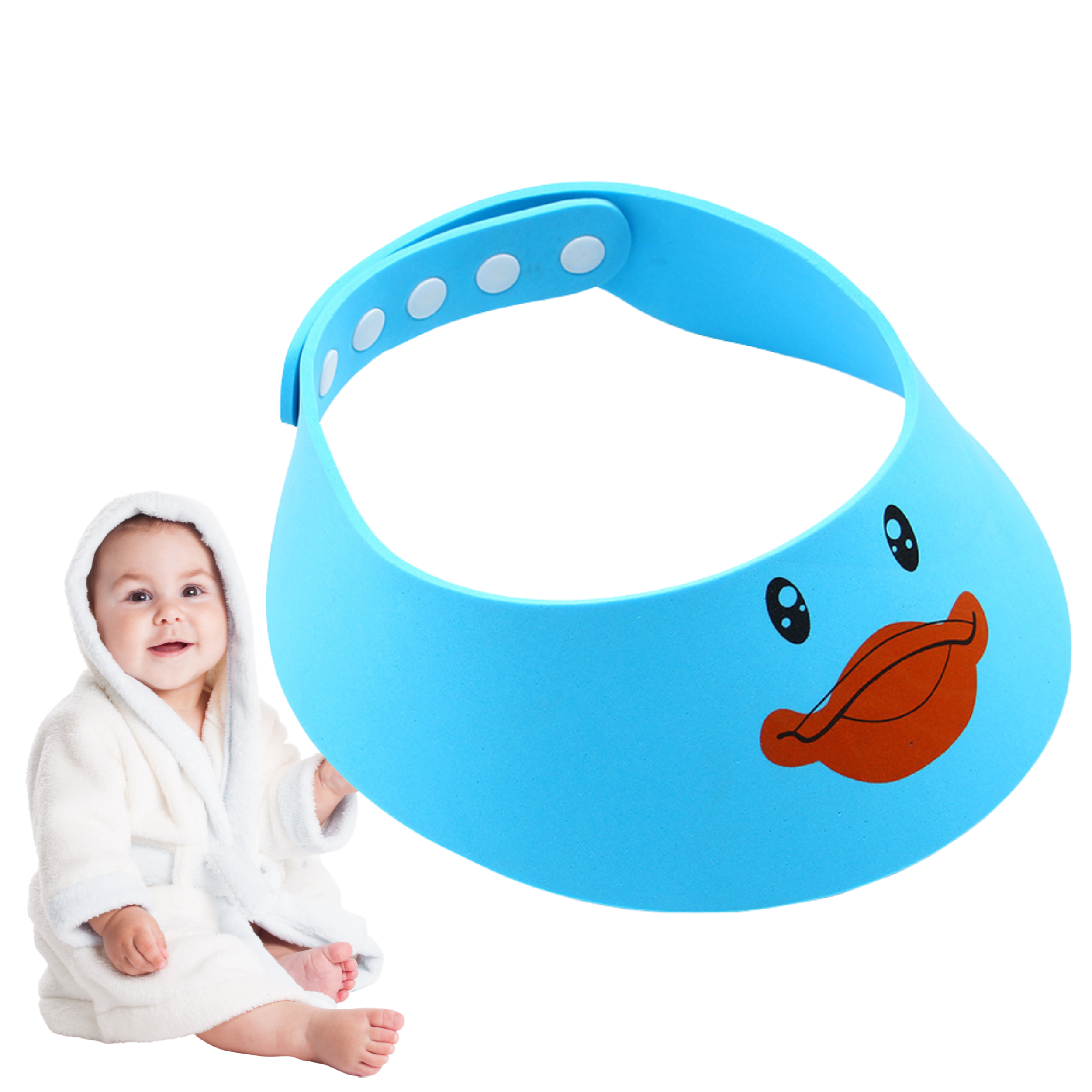 Baby-Duschkopf/ Badevisier - hellblau, „Ente“