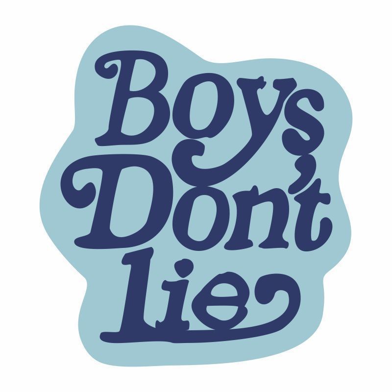 Dekorativer weicher Teppich „Boy's don't lie“ 120 x 120 cm - blau