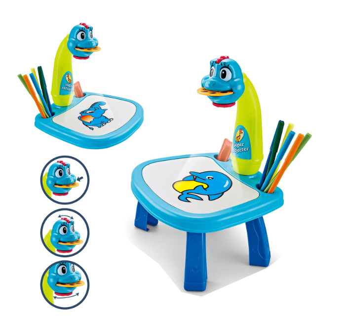 Multifunktionaler Projektor / Projektor zum Zeichnen lernen - blauer Dinosaurier