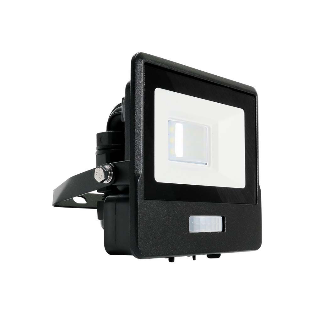 VTAC LED SMD Strahler 10W mit Bewegungssensor, SAMSUNG Chip, 4000K Farbe, schwarzes Gehäuse