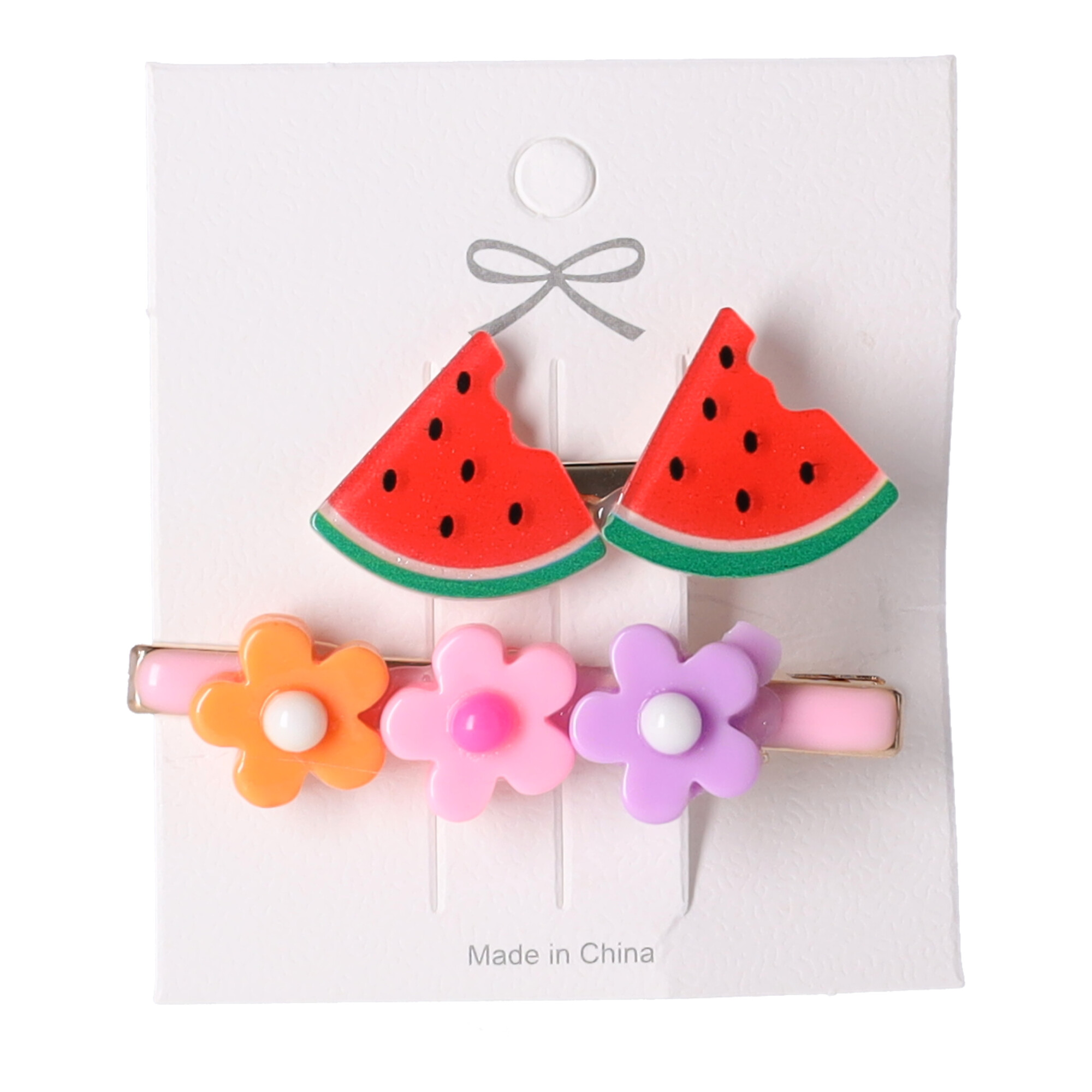 Set aus 2 Haarspangen - Wassermelone