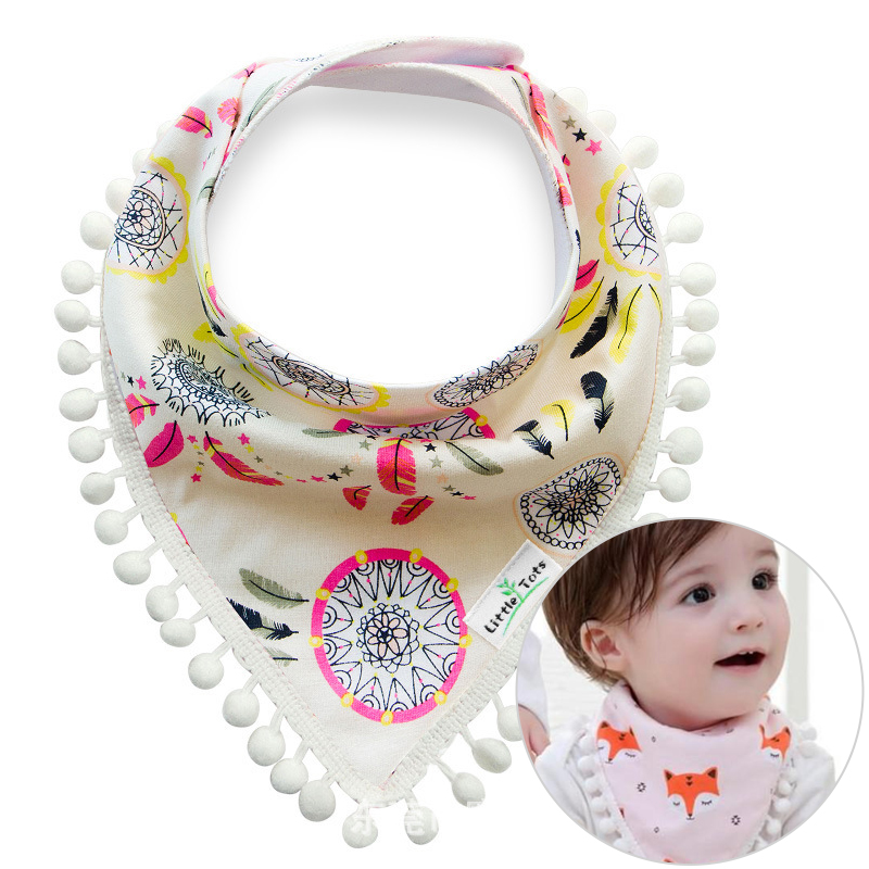 Babyschal mit Bommel - Traumfänger