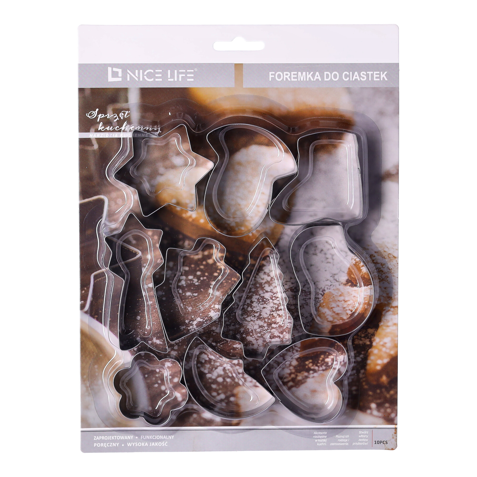 Weihnachtsausstecher für Plätzchen - Set mit 10 Stück